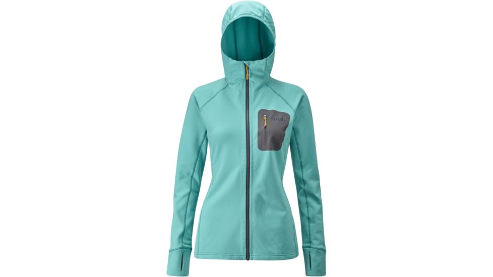 Rab Superflux Hoody - Women's, Seaglass, Large, QFE-66-SG-14