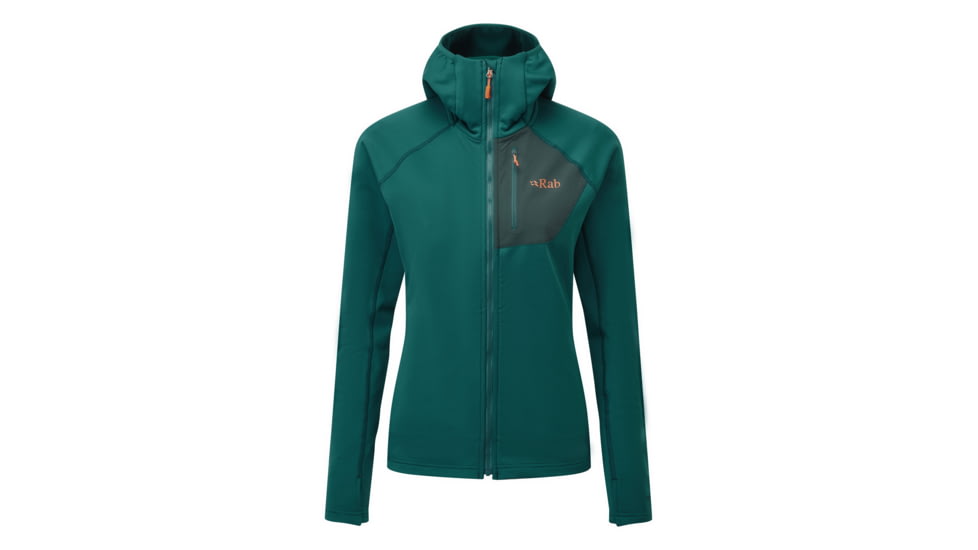 Rab Superflux Hoody - Women's, Atlantis/Pine, Size 12, QFE-90-AT-12