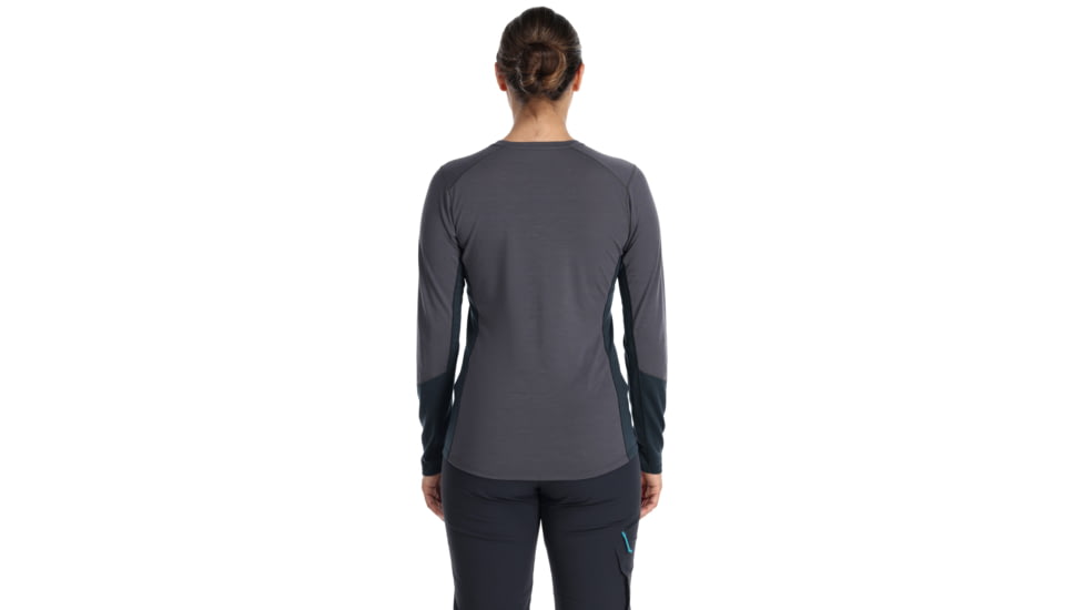 Rab Syncrino Base LS Tee - Womens, Graphene, Extra Large, QBL-33-GRH-16
