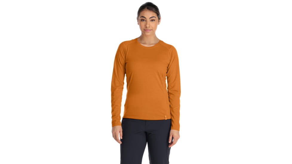 Rab Syncrino Base LS Tee - Womens, Marmalade, Large, QBL-33-MAM-14