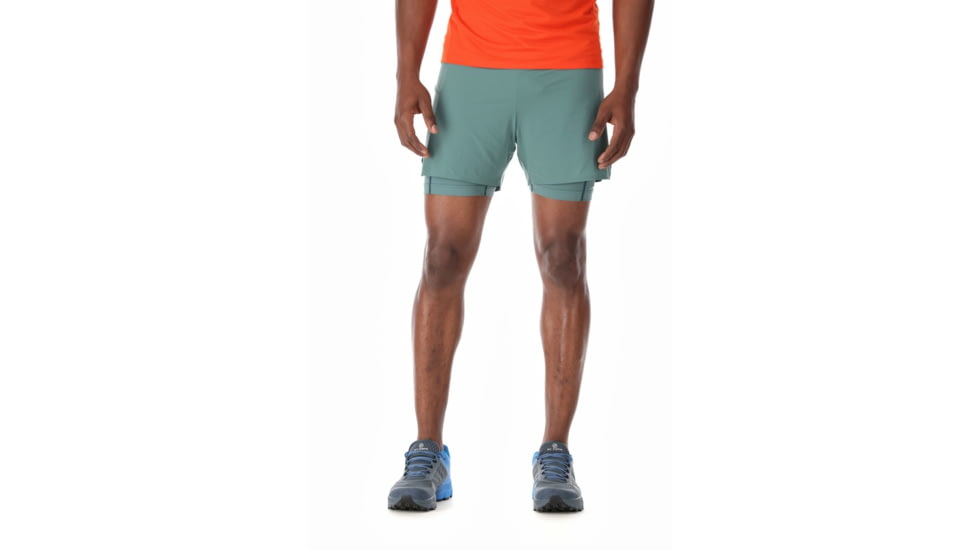 Rab Talus Trail Shorts - Mens, Green Dusk, 32, 7 in, QFU-98-GRD-32-07