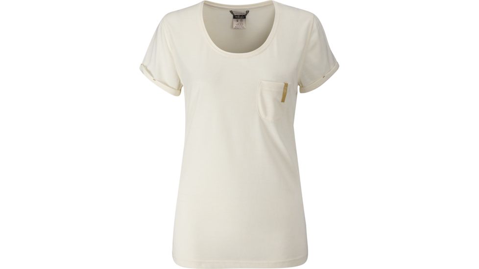 DEMO, Rab Womens Topo Tee, Vanilla Marl, 12, QBT-92-VM-12-DEMO