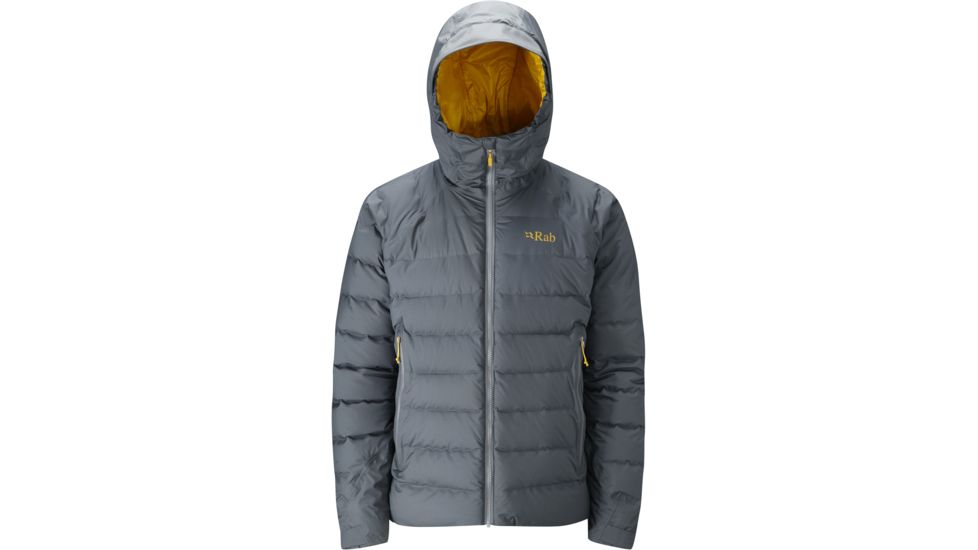 Rab Valiance Jacket - Men's, Steel/Dijon, Large, QDN-62-ST-L