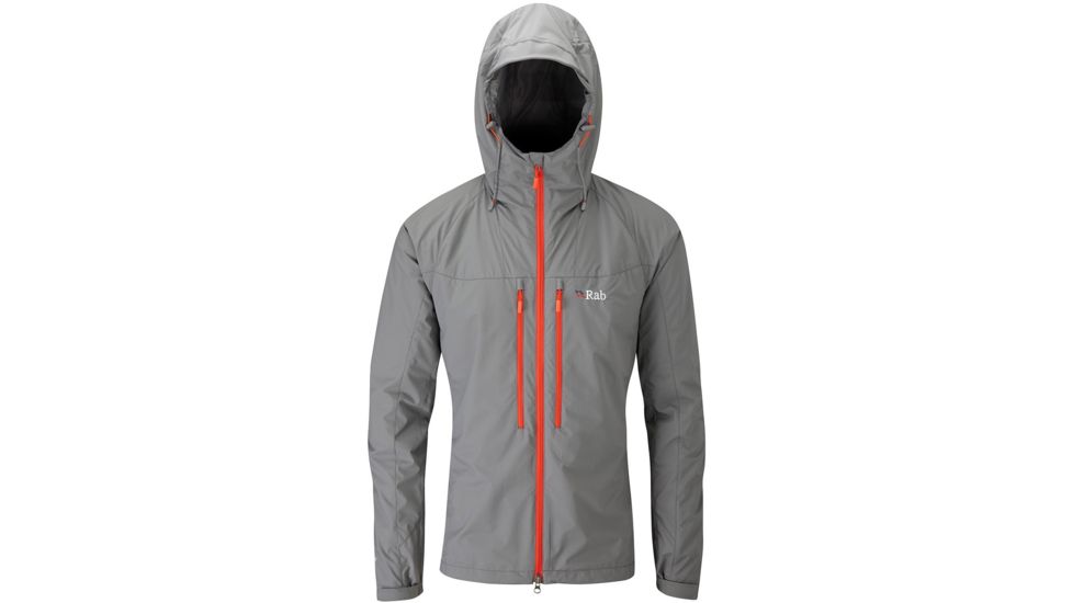 Rab Vapour-Rise Lite Alpine Jacket - Mens-Smoke/Red Zip-Large