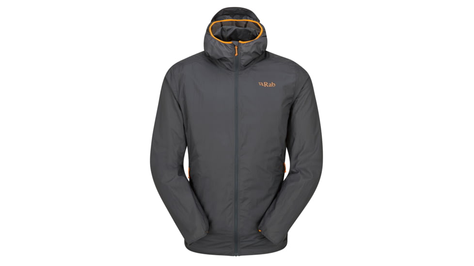 Rab Vital Hoody - Men's, Graphene Marmalade, Medium, QWS-48-GRM-MED