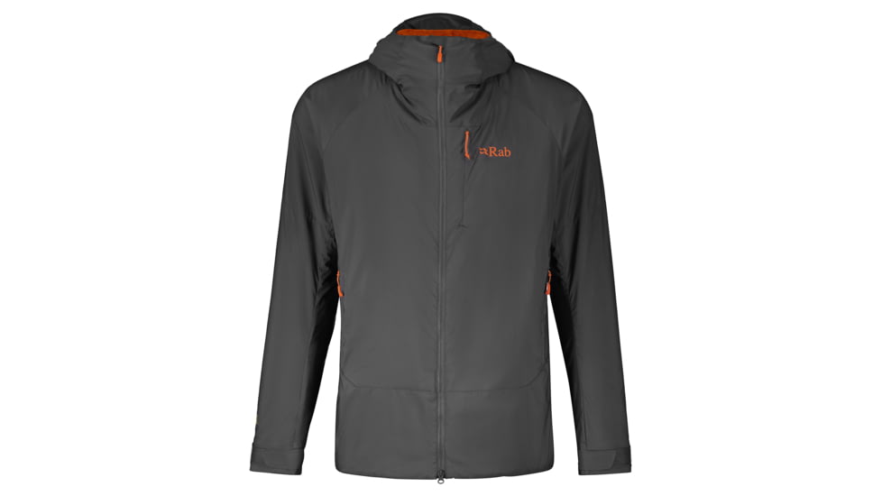 Rab VR Summit Jacket - Men's, Graphene/Marmalade, Extra Large, QVR-65-GRM-XLG