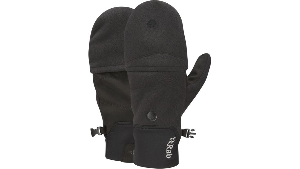 Rab Windbloc Convertible Mitt - Men's-Black-Large