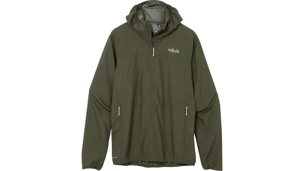 Rab Windgather Hooded Jacket - Men's, Army, Medium, QWS-84-ARM-MED