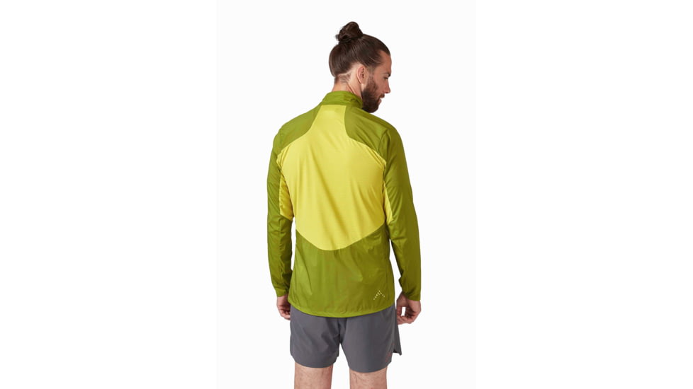 Rab Windveil Jacket - Mens, Aspen Green/Zest, Extra Large, QWS-68-ASZ-XLG