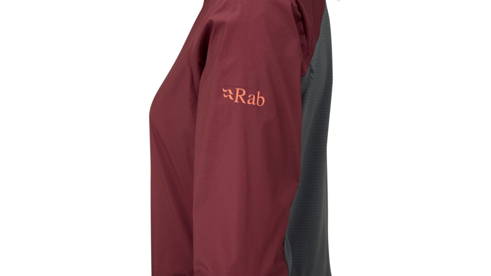 Rab Windveil Jacket - Womens, Deep Heather/Graphene, 14, QWS-69-DHG-14