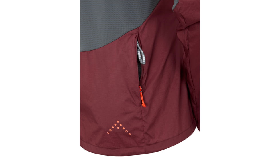 Rab Windveil Jacket - Womens, Deep Heather/Graphene, 14, QWS-69-DHG-14