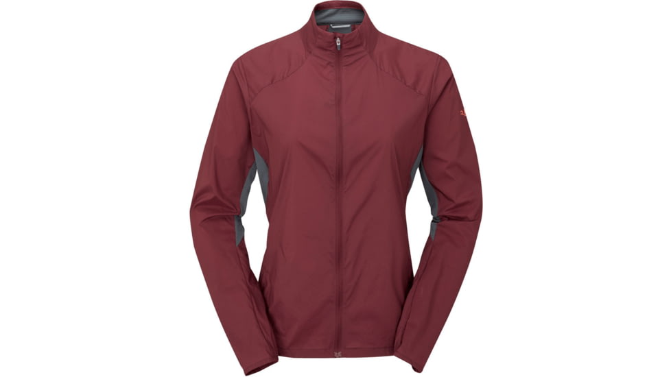 Rab Windveil Jacket - Womens, Deep Heather/Graphene, 16, QWS-69-DHG-16