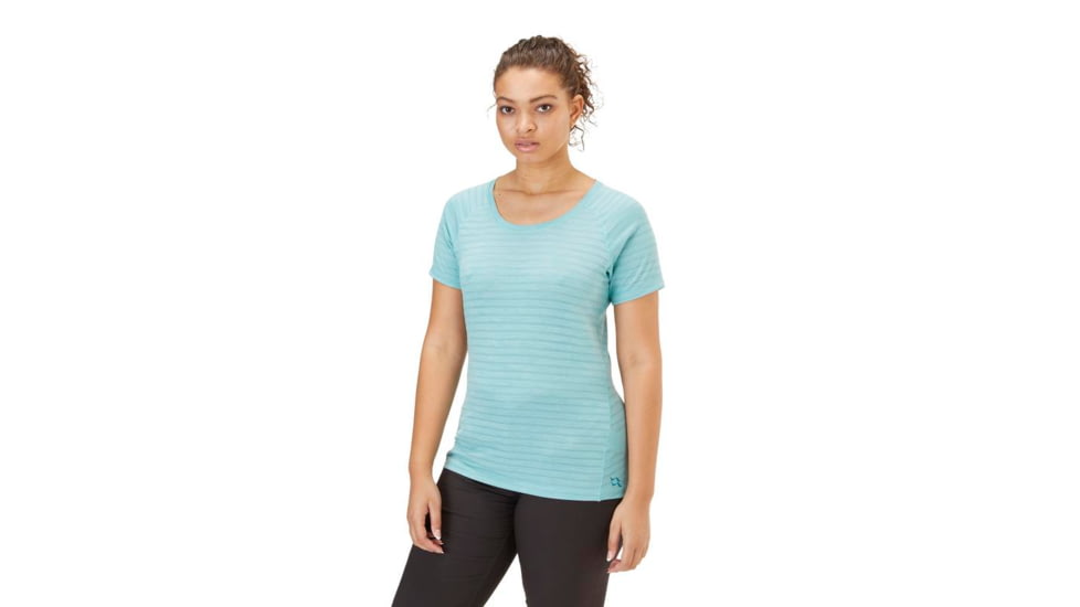 Rab Wisp Tee - Womens, Meltwater Marl, 14, QBL-12-MEL-14