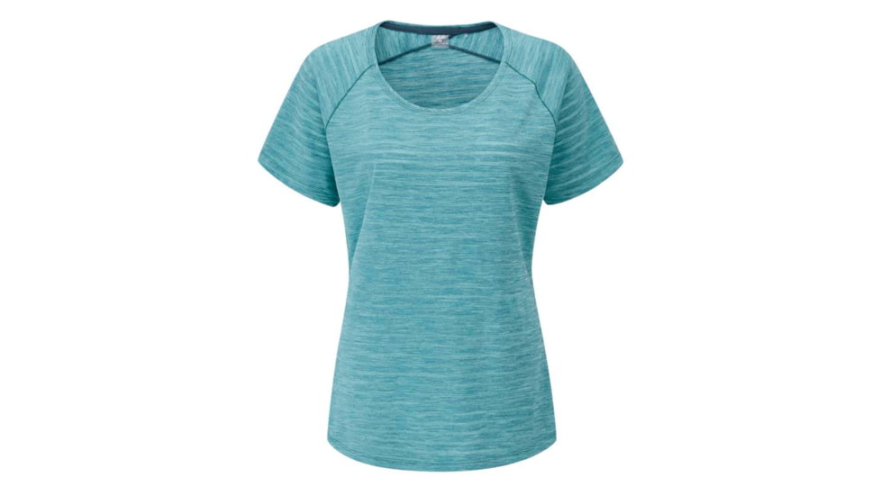 Rab Wisp Tee - Womens, Meltwater Marl, 14, QBL-12-MEL-14