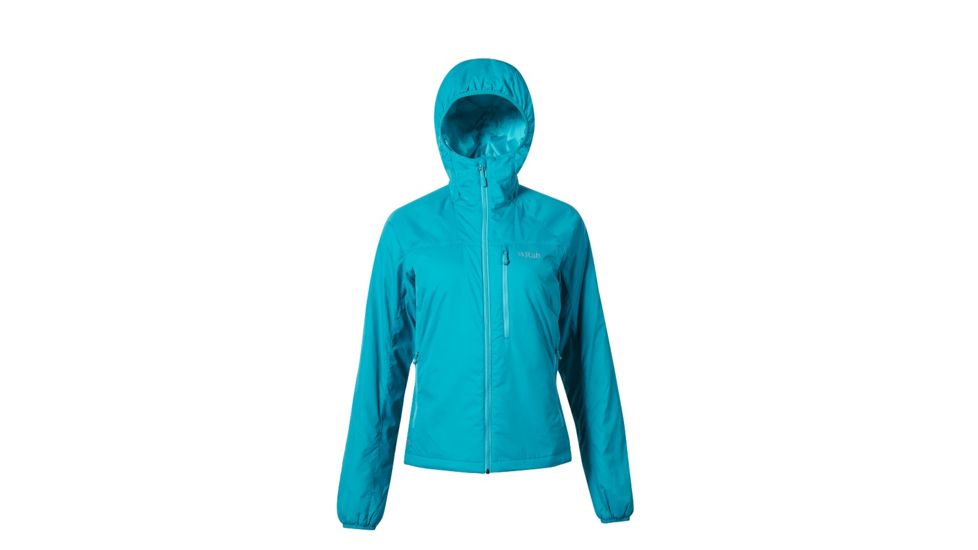 Rab Women's Endurance X Hoodie, Dk Peacock/Lt Peacock, Size 16, QXI-23-DP-16