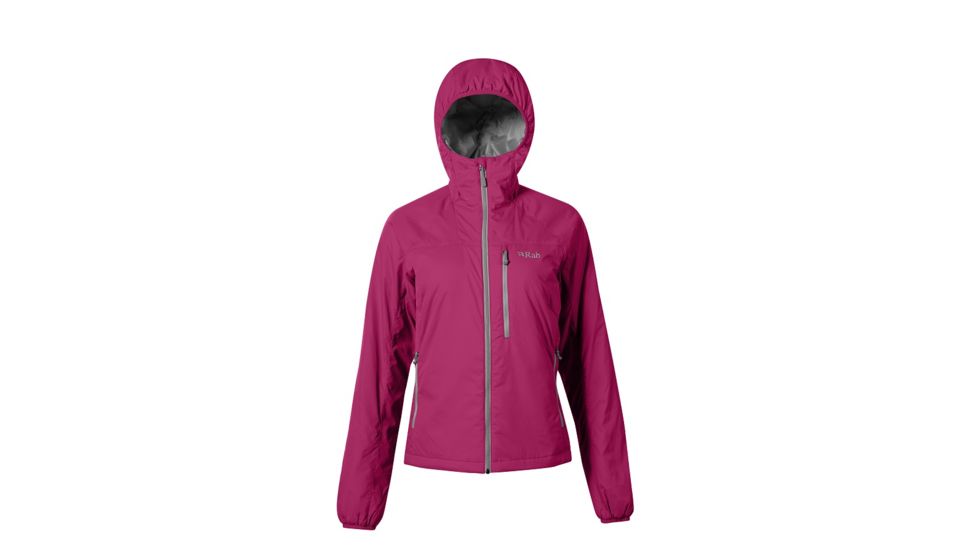 Rab Women's Endurance X Hoodie, Rosehip/Gargoyle, Size 14, QXI-24-RG-14