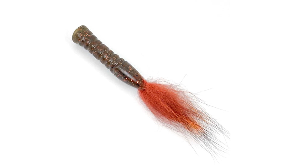 Rabid Baits Fox Tail Ned Rig Bait, 3in, Green Pumpkin Orange, FT3-010