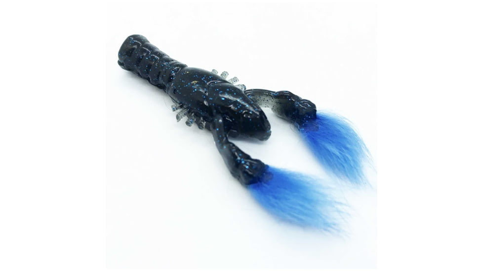 Rabid Baits Rabid Craw Crayfish, 3in, Black and Blue, RC3-018