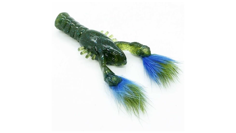 Rabid Baits Rabid Craw Crayfish, 3in, Mossy Blue, RC3-019