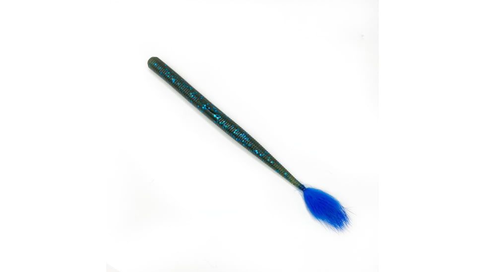 Rabid Baits Shaker Worm 6" Straight Tail Worm Green Pumpkin Blue, SW6-039