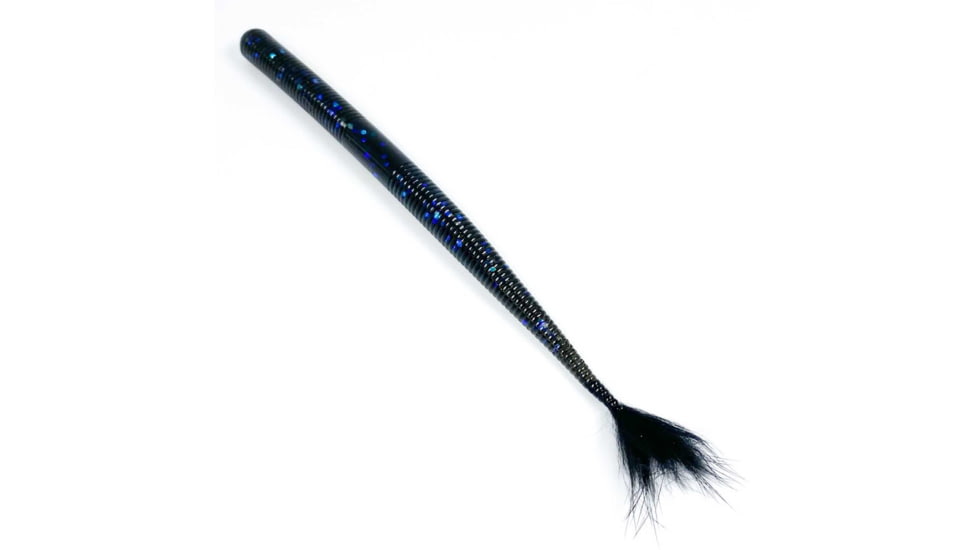 Rabid Baits Shaker Worm Straight Tail Worm, 6in, Midnight Magic, SW6-017