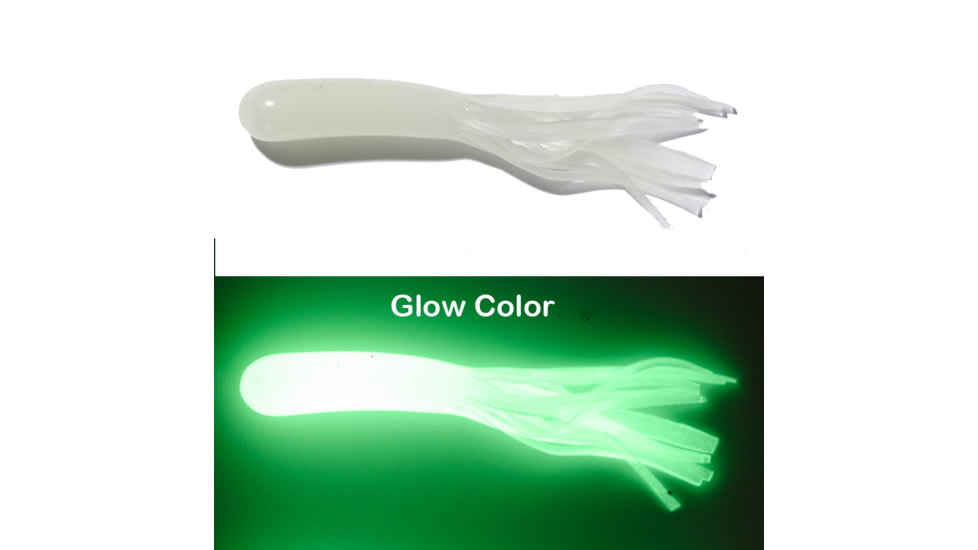 Radical Glow Torpedoes Soft Bait, 5, 1/4in, Natural Green Glow, 43512