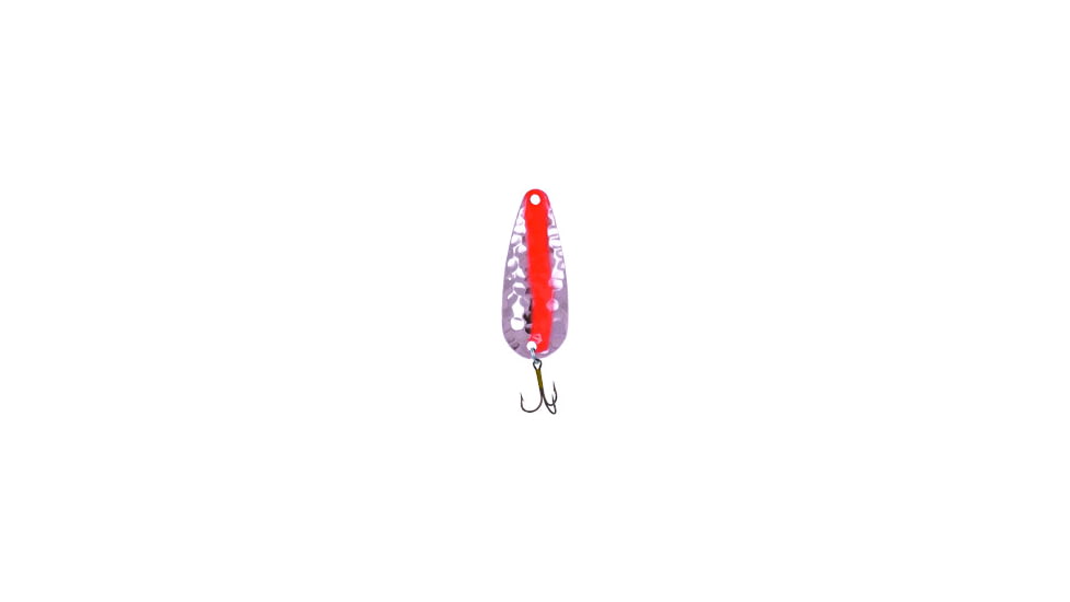 Rainbow Pot-O-Gold Spoon 1 3/4", 1/4 oz, Hammered Nickel/Flame Red Stripe, R414-HNFS