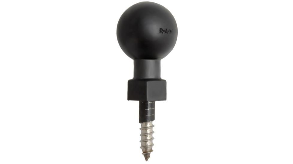 Ram Mounts 1 in Tough-Ball w/ 1/4-20 X 1 in Male Threaded Post, Black RAP-B-379U-25201L