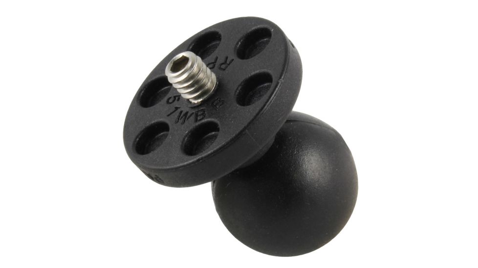Ram Mounts RAM 1in Diameter Ball with 1/4in-20 Stud for Mounting Cameras, Black 84123.01.100
