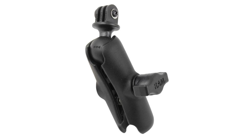 RAM Mounts GoPro Mounting Base with Double-Socket Arm, Black, 84134.01.100