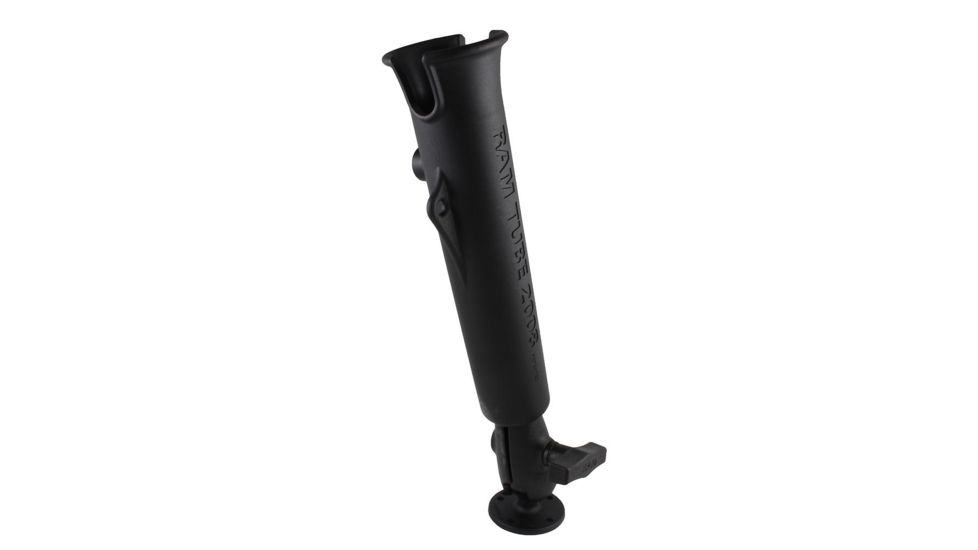 Ram Mounts RAM-TUBE 2008 Fishing Rod Holder with Round Flat Surface Base, Black 84116.01.100