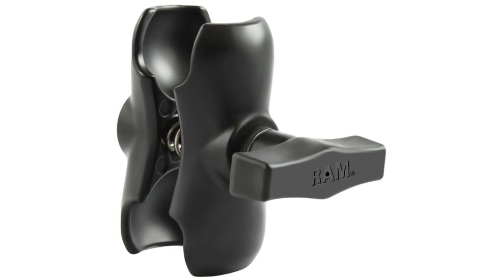Ram Mounts Short Double Socket Arm for C Size 1.5 in Balls, Black RAM-201U-B