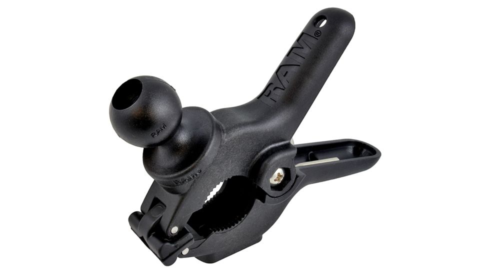 Ram Mounts Universal Medium Tough-Clamp w/ 1 in Diameter Rubber Ball, Black RAP-B-397-2U