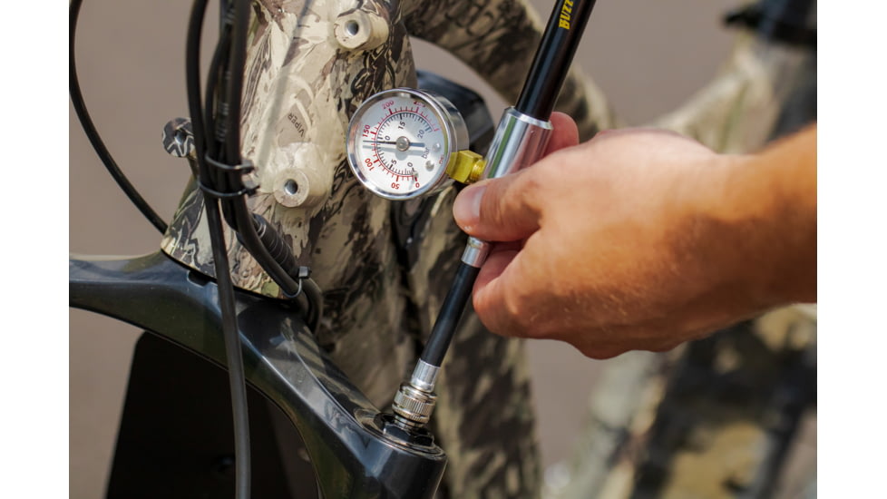 Rambo Bikes Buzzys Pollinator 300 psi Shock Pump for XP Bike Models, Black, R107