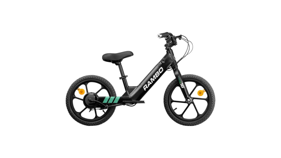 Rambo Bikes LIL WHIP 250W Kids Electric Bike, Matte Black, 16 in, R250L-B