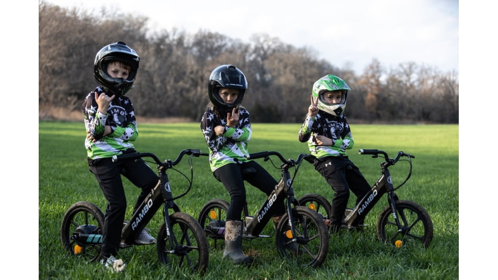 Rambo Bikes LIL WHIP 250W Kids Electric Bike, Matte Black, 16 in, R250L-B