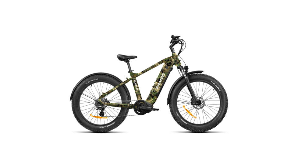 Rambo Bikes PURSUIT 2.0 750W Full Frame Electric Bike, TT Viper Woodland, 19 in, R750P-FF-VWC