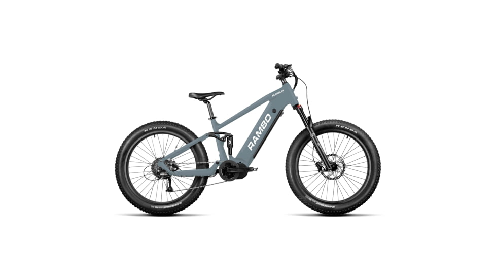 Rambo Bikes PURSUIT 2.0 750W Full Suspension Electric Bike, Grey, 19 in, R750P-FS-GY