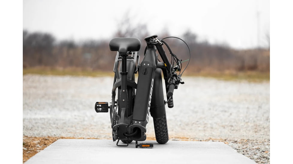 Rambo Bikes Ranger Folding E-Bike, Matte Black, Small, RAN-BK
