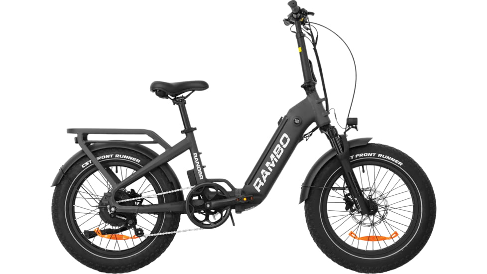 Rambo Bikes Ranger Folding E-Bike, Matte Black, Small, RAN-BK