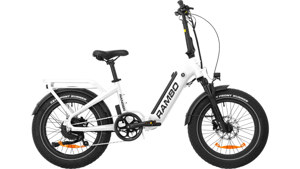Rambo Bikes Ranger Folding E-Bike, Shiny White, Small, RAN-WH