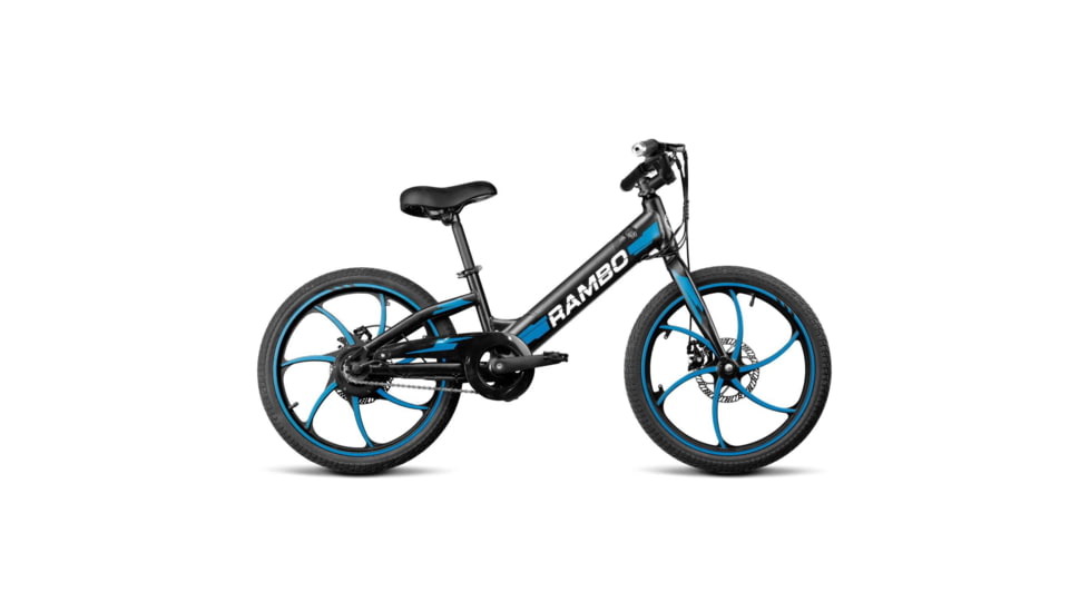 Rambo Bikes TRAILBREAKER 250W Electric Bike - Kids, Matte Black, 20 in, TRA2.0-BK