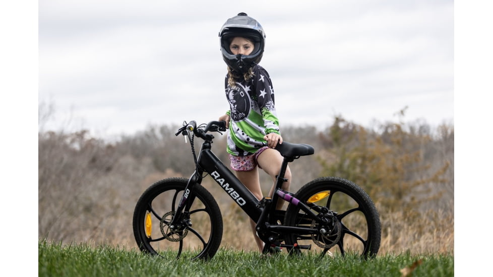 Rambo Bikes TRAILBREAKER 250W Electric Bike - Kids, Matte Black, 20 in, TRA2.0-BK