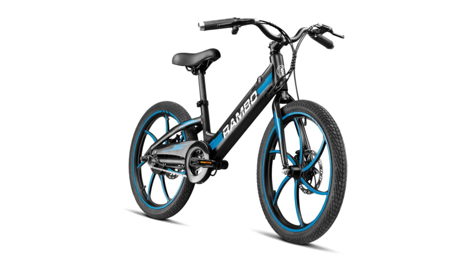 Rambo Bikes TRAILBREAKER 250W Electric Bike - Kids, Matte Black, 20 in, TRA2.0-BK
