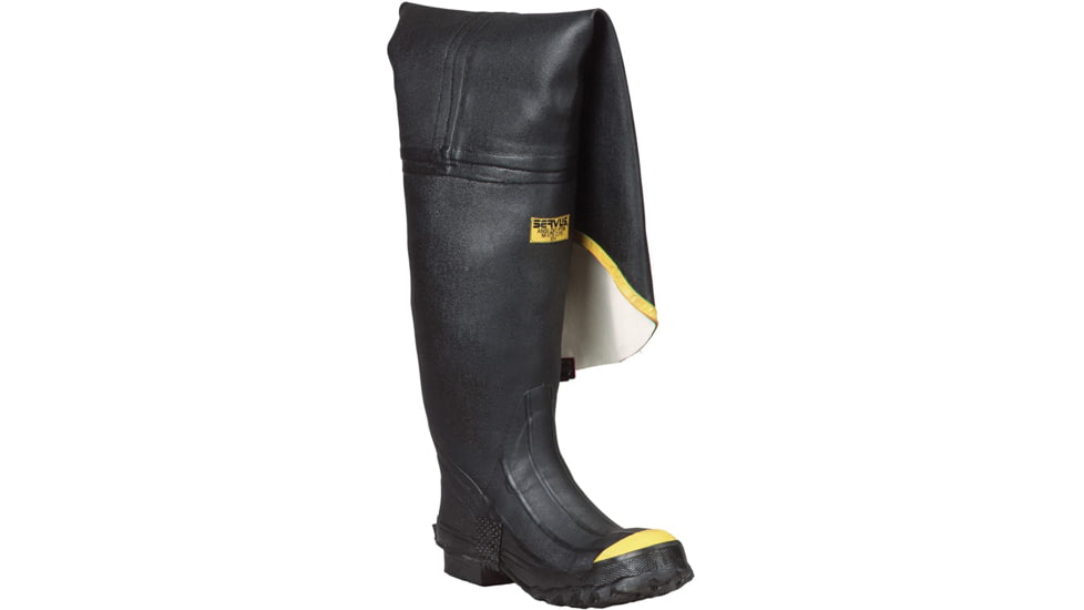 Ranger 36in Heavy-Duty Full Rubber Hip Boots w/ Steel Toe - Men's, Black, 7, T112-BLM-070