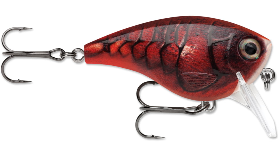 Rapala BX Big Brat Crankbait, Hard Flash, Square Bill 2.75in, 3/4 oz, 6ft, 3 Hooks, Delta, BXBB06DEL