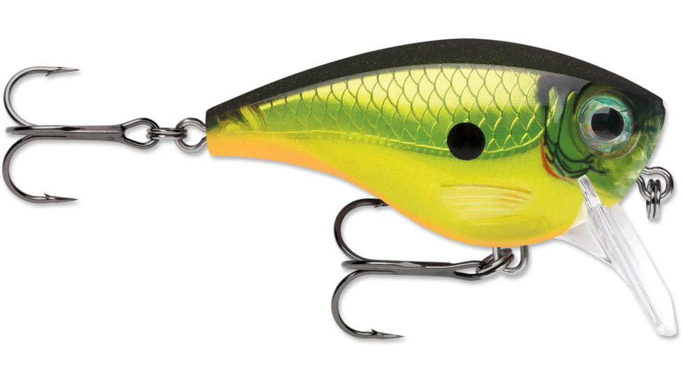Rapala BX Big Brat Crankbait, Hard Flash, Square Bill 2.75in, 3/4 oz, 6ft, 3 Hooks, Homers Buddy, BXBB06HOB
