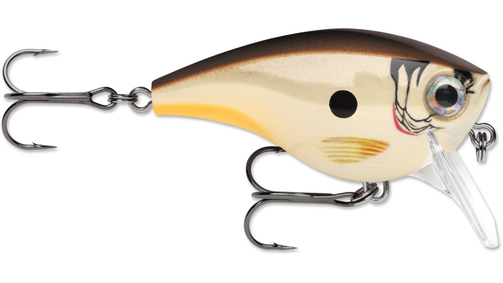 Rapala BX Big Brat Crankbait, Hard Flash, Square Bill 2.75in, 3/4 oz, 6ft, 3 Hooks, Sleeper, BXBB06SLP