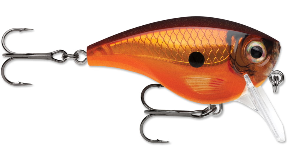 Rapala BX Big Brat Crankbait, Hard Flash, Square Bill 2.75in, 3/4 oz, 6ft, 3 Hooks, Tamale, BXBB06TAM