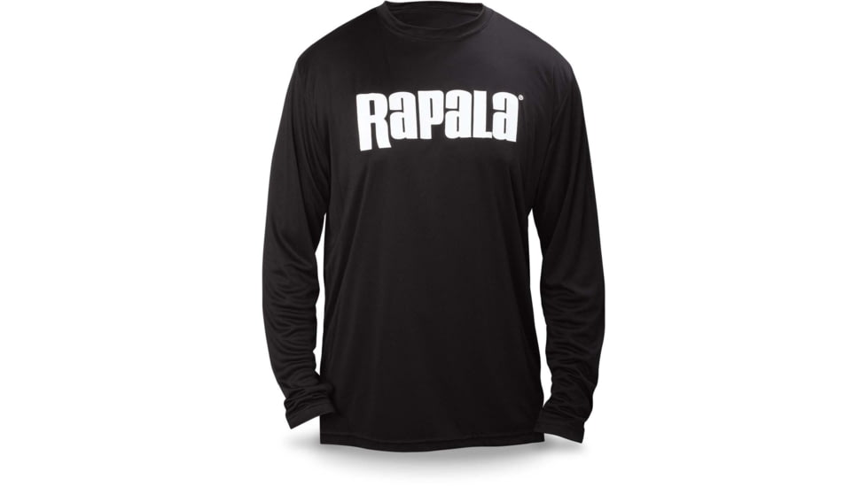 Rapala Core Long Sleeve Shirt, Black, Large, RCLS9004L